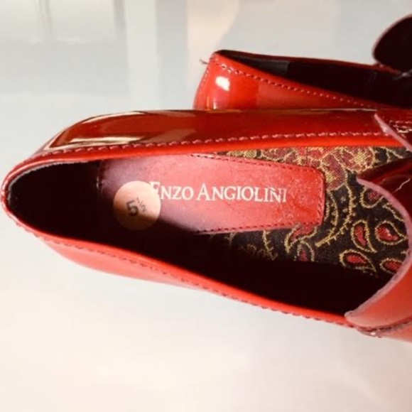 NEW Enzo Angiolini Red Patent Loafers - Picture 10 of 16